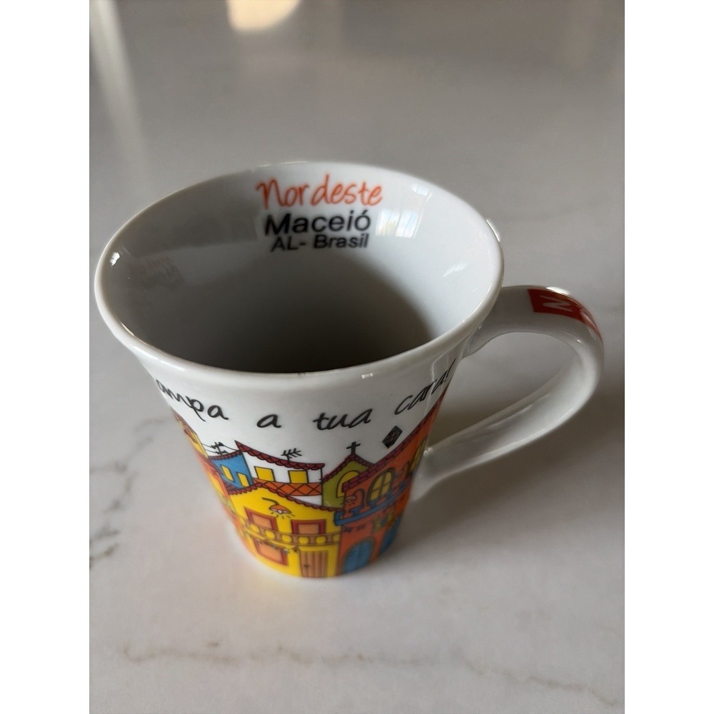 Maceió Brazil Nordeste Colorful Folk Art Coffee Mug Souvenir Cup AL Brasil